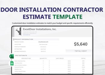Free Contractor Estimate Templates, Editable and Printable